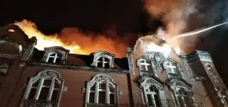 Pożar kamienicy w Zabrzu