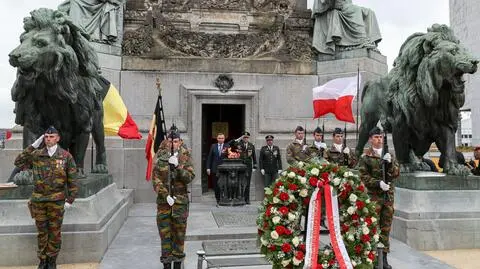 Andrzej Duda złożyli wieniec pod Grobem Nieznanego Żołnierza w Belgii