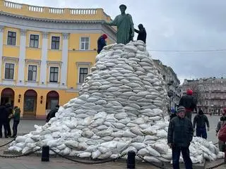 Odessa. Pomnik księcia de Richelieu (9.03.2022)