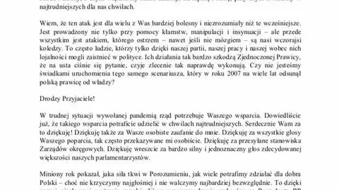 Gowin o "kłamstwie, manipulacji i insynuacji" w liście do członków Porozumienia