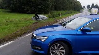 Samochód wylądował w rowie 