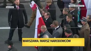 Start marszu z ronda Dmowskiego 