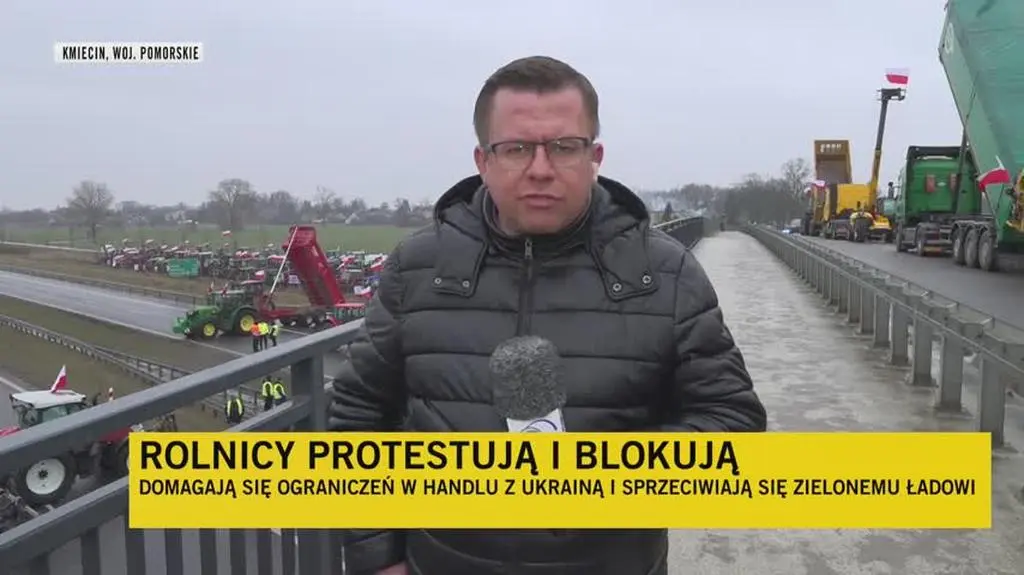 Protest rolników w Kmiecinie (woj