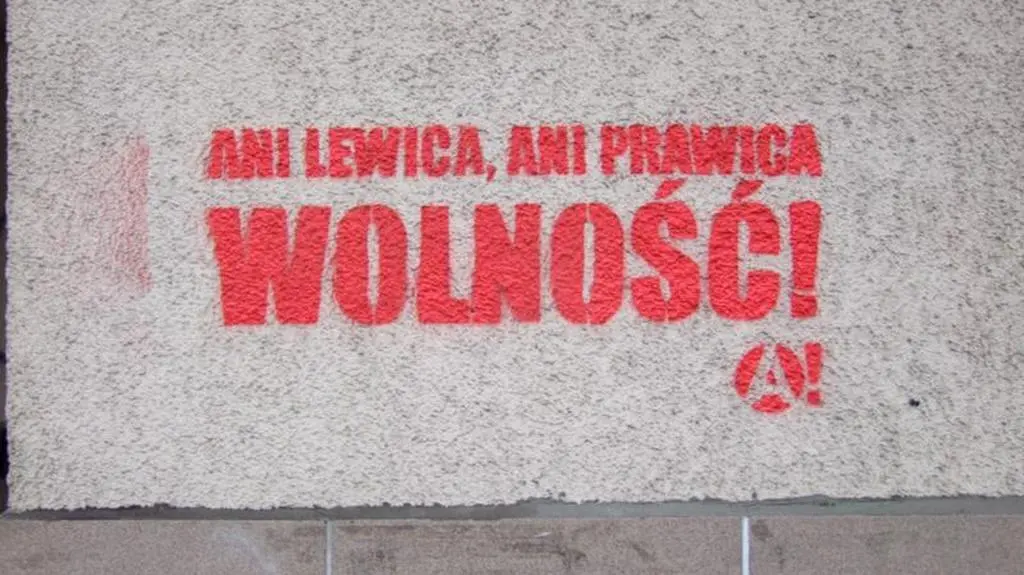 Graffiti wykonano za pomocą szablonu 