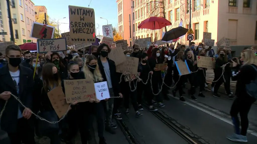 Protest w Łodzi