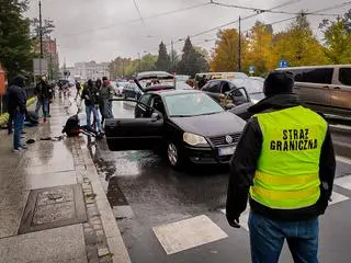 Do zatrzymań doszło na ruchliwej ulicy w centrum Torunia