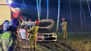 Samochód trafił do stawu w Kocinie