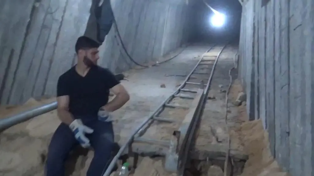 Tunel Hamasu. Ujęcie z nagrania udostępnionego przez armię izraelską