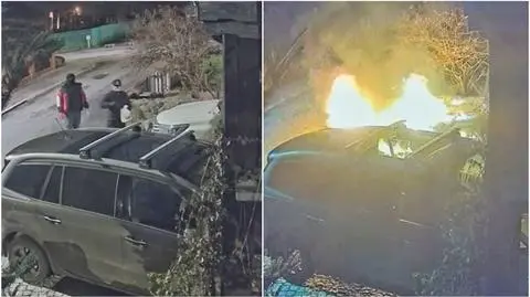 Podpalenie samochodu w Pieńsku