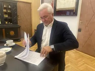 Dyrektor Kasprzak przy pracy, wrzesień 2022 roku