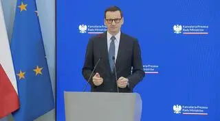 Mateusz Morawiecki w czasie konferencji