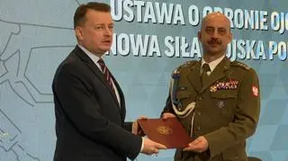 Mariusz Błaszczak i generał Mirosław Bryś 