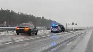 Gołoledź na autostradzie A2