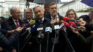 Leaders of the New Left coalition held a press conference on Wednesday after the meeting with president Duda