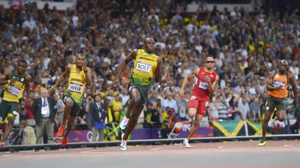 Usain Bolt podczas biegu