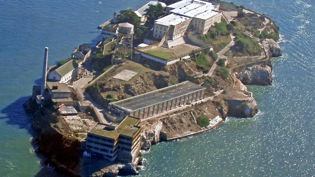 Więzienie Alcatraz z lotu ptaka