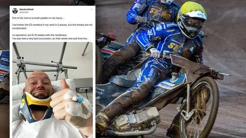 Uczestniczył w karambolu, złamał kręg szyjny. "Potrzeba odpoczynku i czasu"