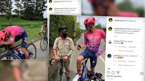 Przypadkowy rowerzysta zaskoczył znanego kolarza. "Zauważyłem go pędząc 45 km/h"