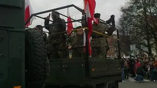 Żołnierze na paradzie w Gdańsku