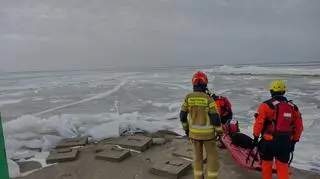 W akcji ratunkowej wzięła udział straż pożarna i Straż Graniczna