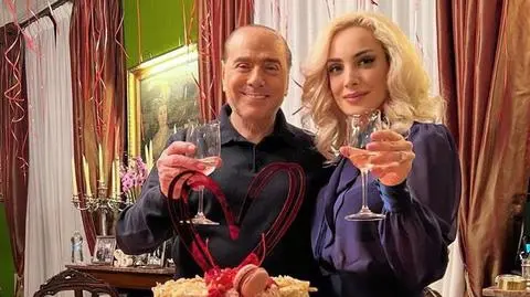 Silvio Berlusconi i jego partnerka, Marta Fascina