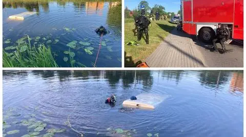 Samochód w Kanale Bydgoskim