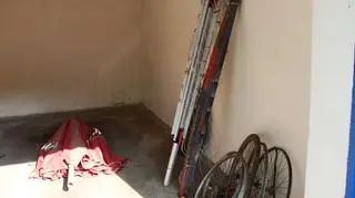 Pomieszczenie gospodarcze należące do złodzieja