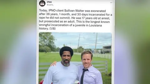 Sullivan Walter wyszedł na wolność po 36 latach