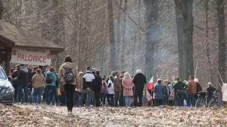 Protest przeciwko budowie CPK
