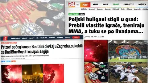 Zamieszki na ulicach Zagrzebia. "Przyjechali polscy chuligani"