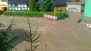 Potężne opady deszczu nad Dolnym Śląskiem. Woda zalewa miejscowości na zachodzie województwa. W Gryfowie Śląskim i Olszynie został ogłoszony alarm powodziowy. Strażacy zanotowali przeszło kilkadziesiąt interwencji. 