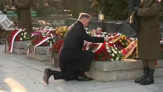 Andrzej Duda na Cmentarzu Wojskowym na Powązkach