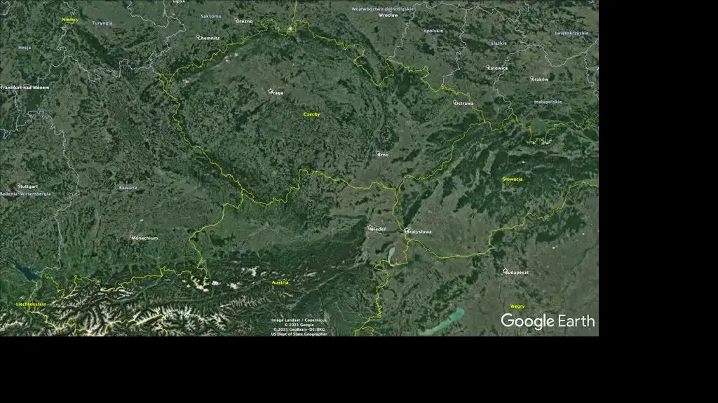 czechy mapka