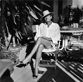 Helmut Newton w swoim domu w Monte Carlo, w 1987 roku
