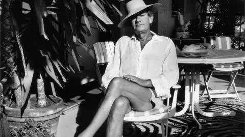 Helmut Newton w swoim domu w Monte Carlo, w 1987 roku