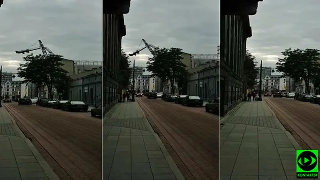 Dźwig runął w centrum Łodzi