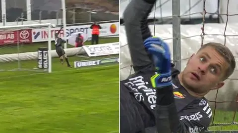 Piękny gol z połowy boiska w lidze szwedzkiej. "Na początku myślałem, że nie wpadnie"