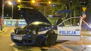 Wypadek z udziałem radiowozu we Wrocławiu