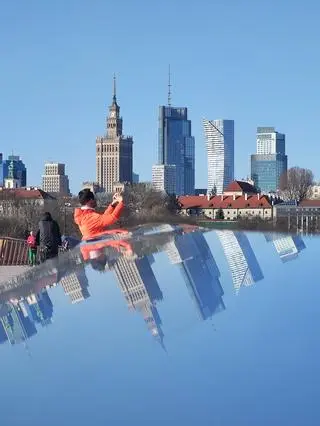 Kładka pieszo-rowerowa w Warszawie - most na Wiśle