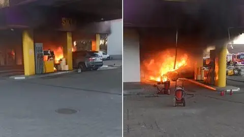 Pożar na stacji benzynowej w Tarnowie. "Tłumaczył, że pomylił gaz z hamulcem"