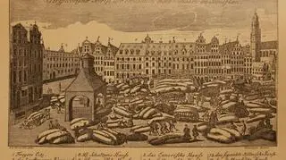 Kupcy w kolejce do Wielkiej Wagi Miejskiej