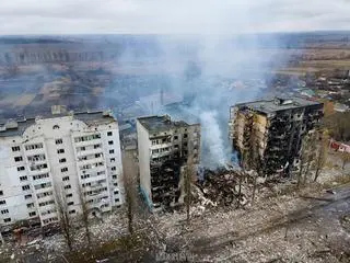 Borodzianka. Zniszczenia po rosyjskich bombardowaniach