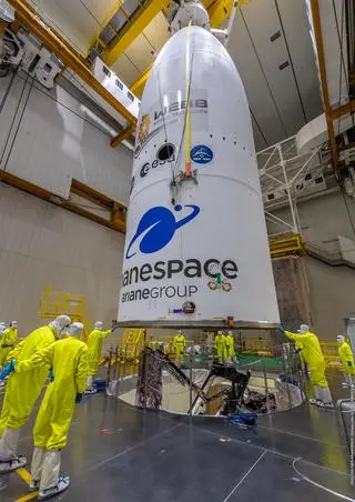 Rakieta Ariane 5 w niepełnej okazałości