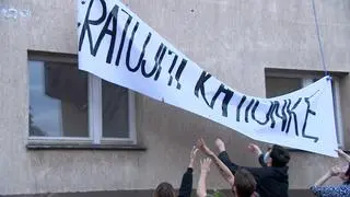 Strajk okupacyjny studentów w akademiku "Kamionka" w Krakowie