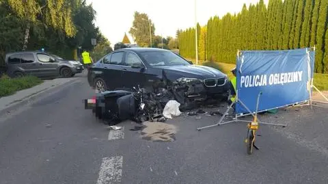 37-letni motocyklista zginął w wypadku