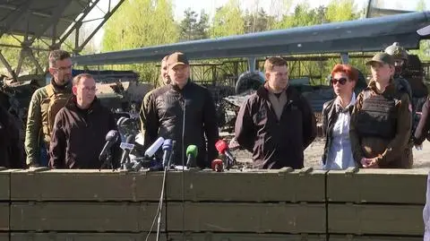 Міністр Маріуш Каміньський у Гостомелі: кожна порядна людина і кожна порядна держава підтримує в цьому конфлікті владу в Києві