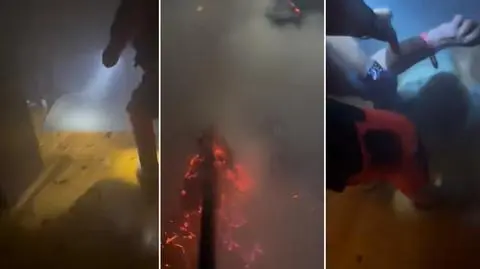 Heroiczna akcja ratowników. Wynieśli mężczyznę z płonącego domu. Nagranie