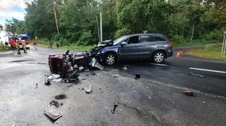 Kierujący hondą nie odniósł poważniejszych obrażeń