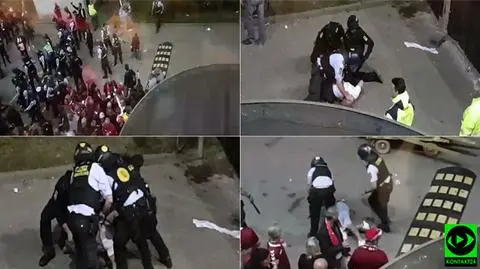 Zamieszki przed stadionem w Kopenhadze
