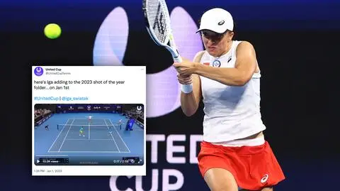 Zachwycająca Świątek. "1 stycznia, a Iga już ma zagranie roku"